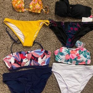 Target Women's Swim Bikinis - Yellow, Black, Blue, White, Pink